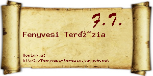 Fenyvesi Terézia névjegykártya