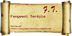 Fenyvesi Terézia névjegykártya